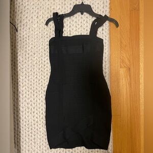 Shinestar Black Mini Bandage Dress